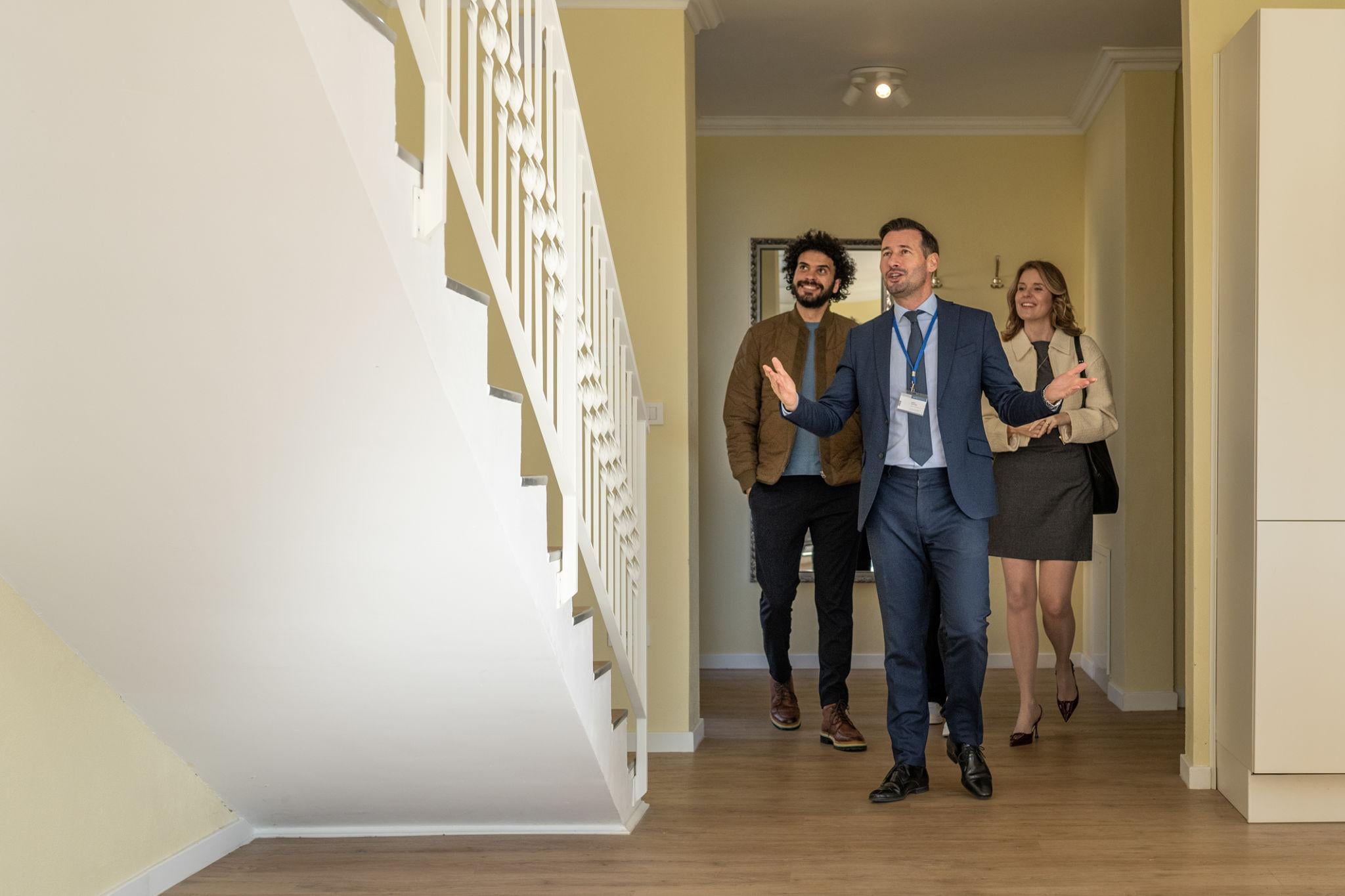 Final inspection and walkthrough — freshly painted room